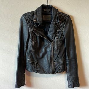 ALLSAINTS Cargo Quilted Leather Biker Jacket